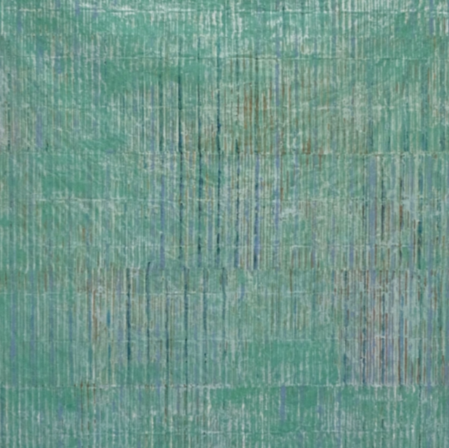 PADA Suite II, 2026
240 x 150 cm 
Acrylic, gesso, silver emergency blanket