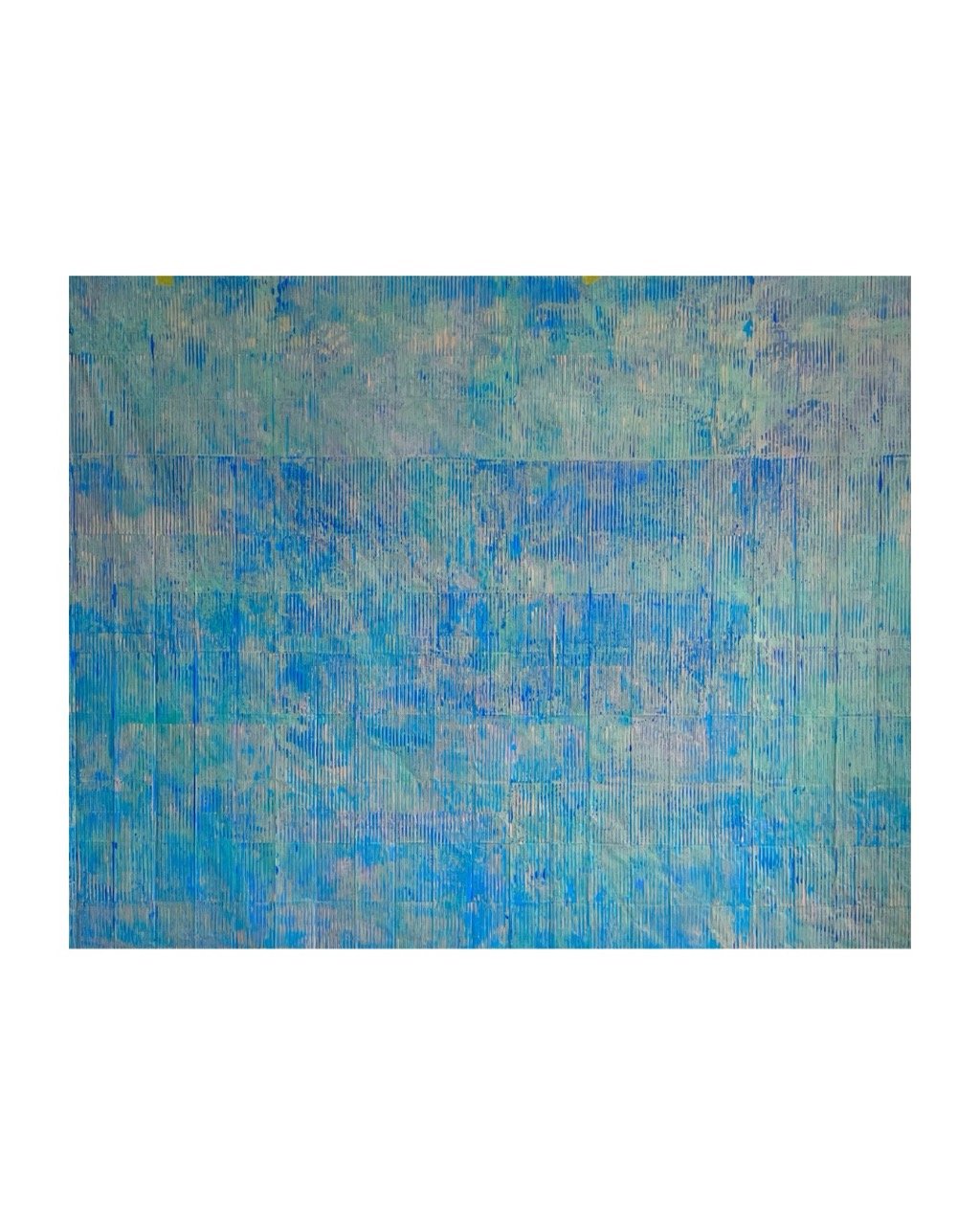 decomposition in blue 150x100 cm