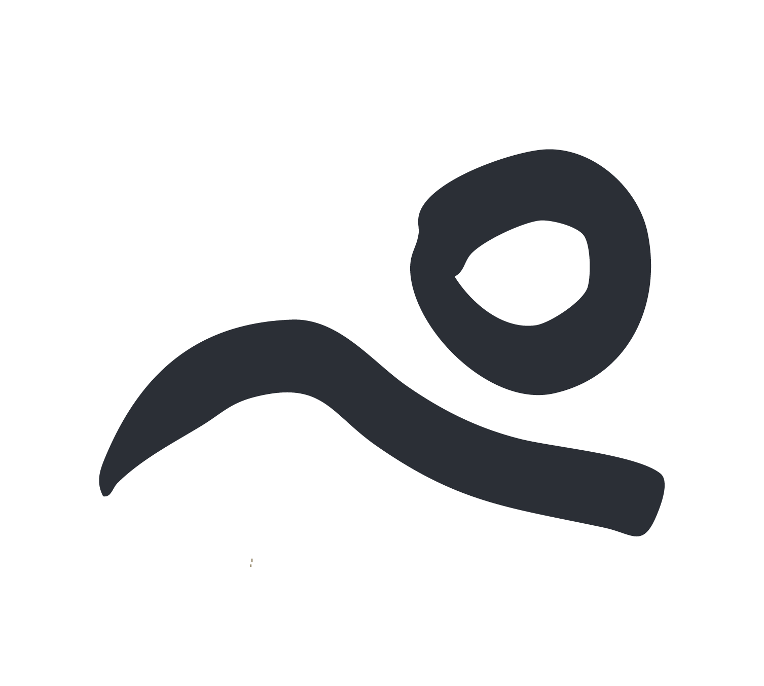 Black logo featuring a stylized bird or serpent with a prominent eye, possibly representing a brand or organization.