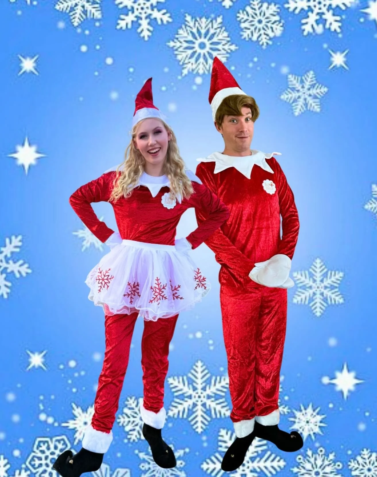 The Elf On The Shelf Duo

Need New Ideas For Your Elf On The Shelf?
We Now Offer The Male &amp; Female Verfion. 

🎄✨ Introducing our newest holiday character &ndash; *Elf on the Shelf* &ndash; brought to life! ✨🎄

Add an extra special touch of magi