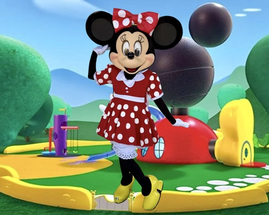 Minnie Mouse party entertainer from Magical Memories Character Events providing children's birthday entertainment in Kissimmee, Orlando, Winter Garden, and nearby areas.