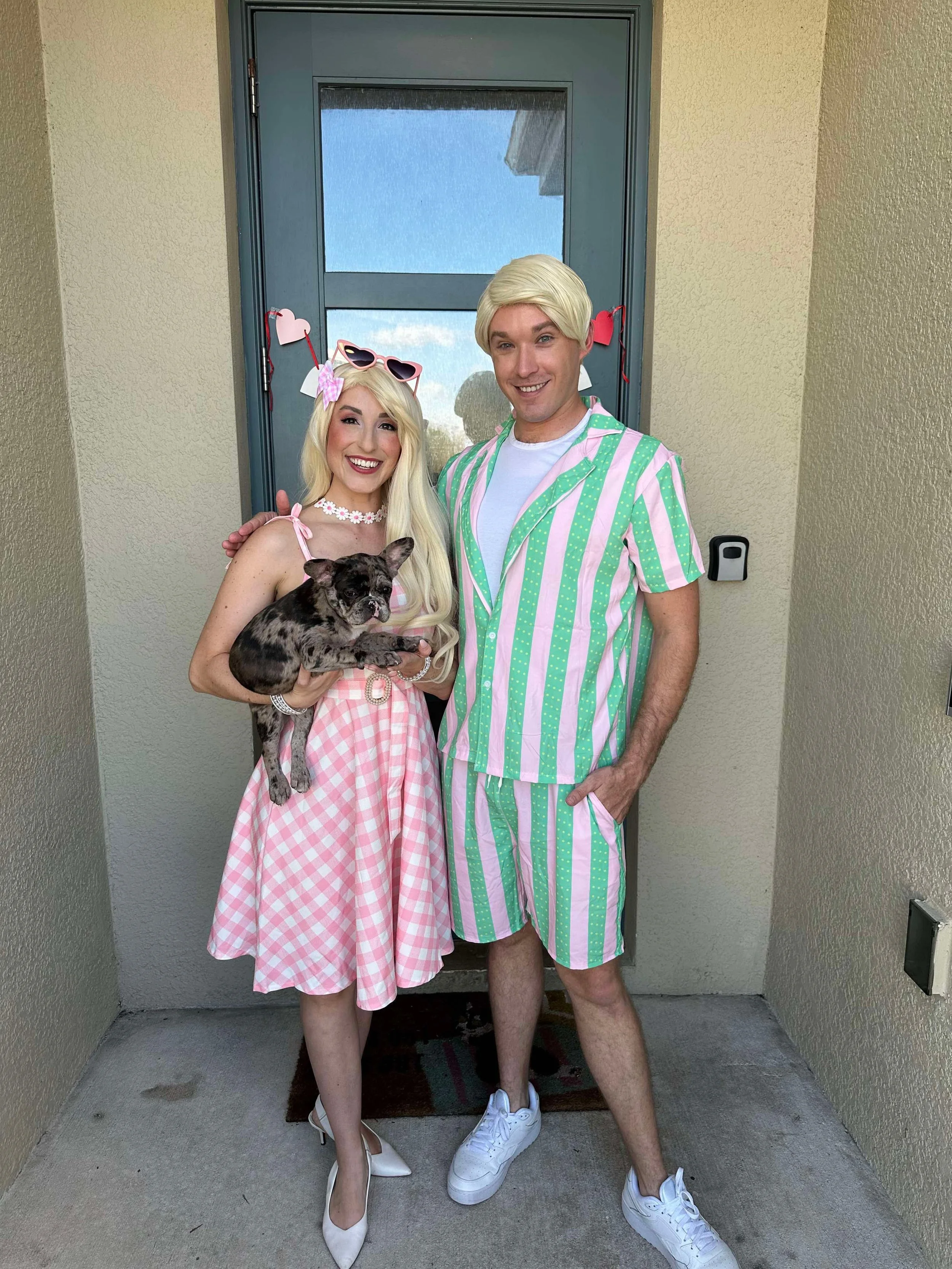Barbie and Ken-inspired character performers at a children’s birthday party.
