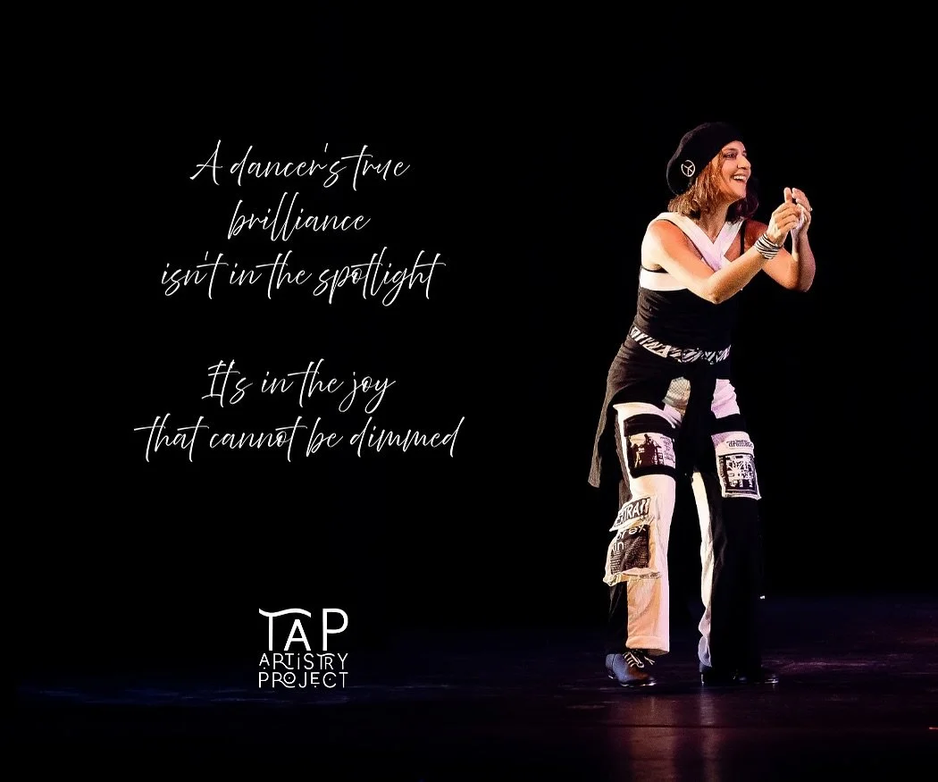 A dancer&rsquo;s true brilliance isn&rsquo;t in the spotlight. It&rsquo;s in the joy that cannot be dimmed. 

@erynmurms 
📷: @dawn.ulm, @lasheslullabies 

#tapartistryproject #playhousesquare #dancewithjoy #brilliance #joy #dance #inspire #reunionpe