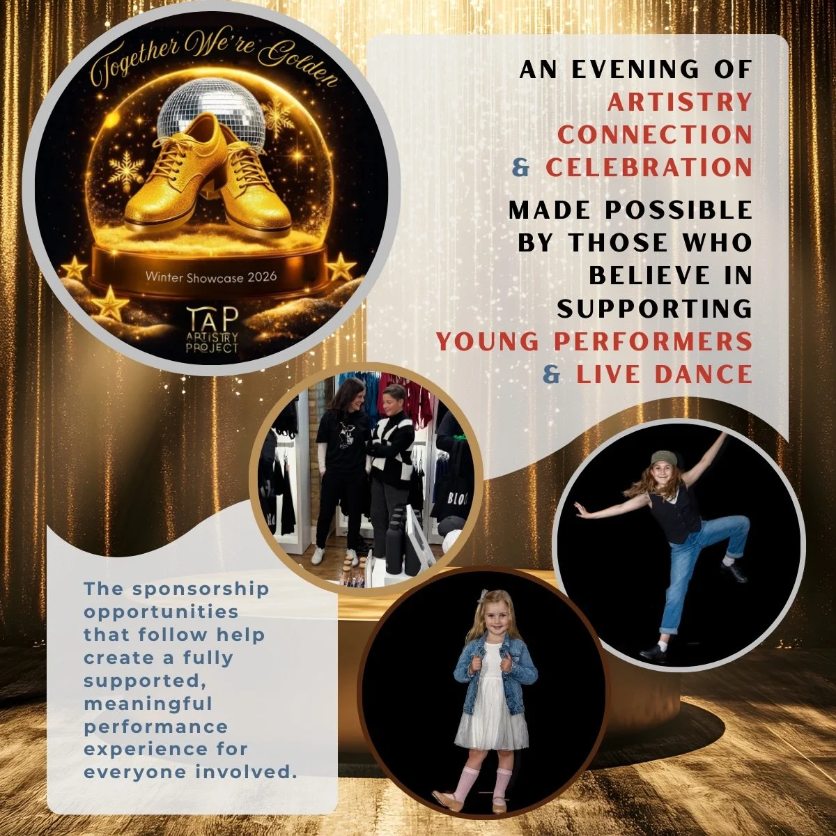 #togetherweregolden 
#teamworkmakesthedreamwork
#tapartistryproject 
#danceshowcase 
#supportartists