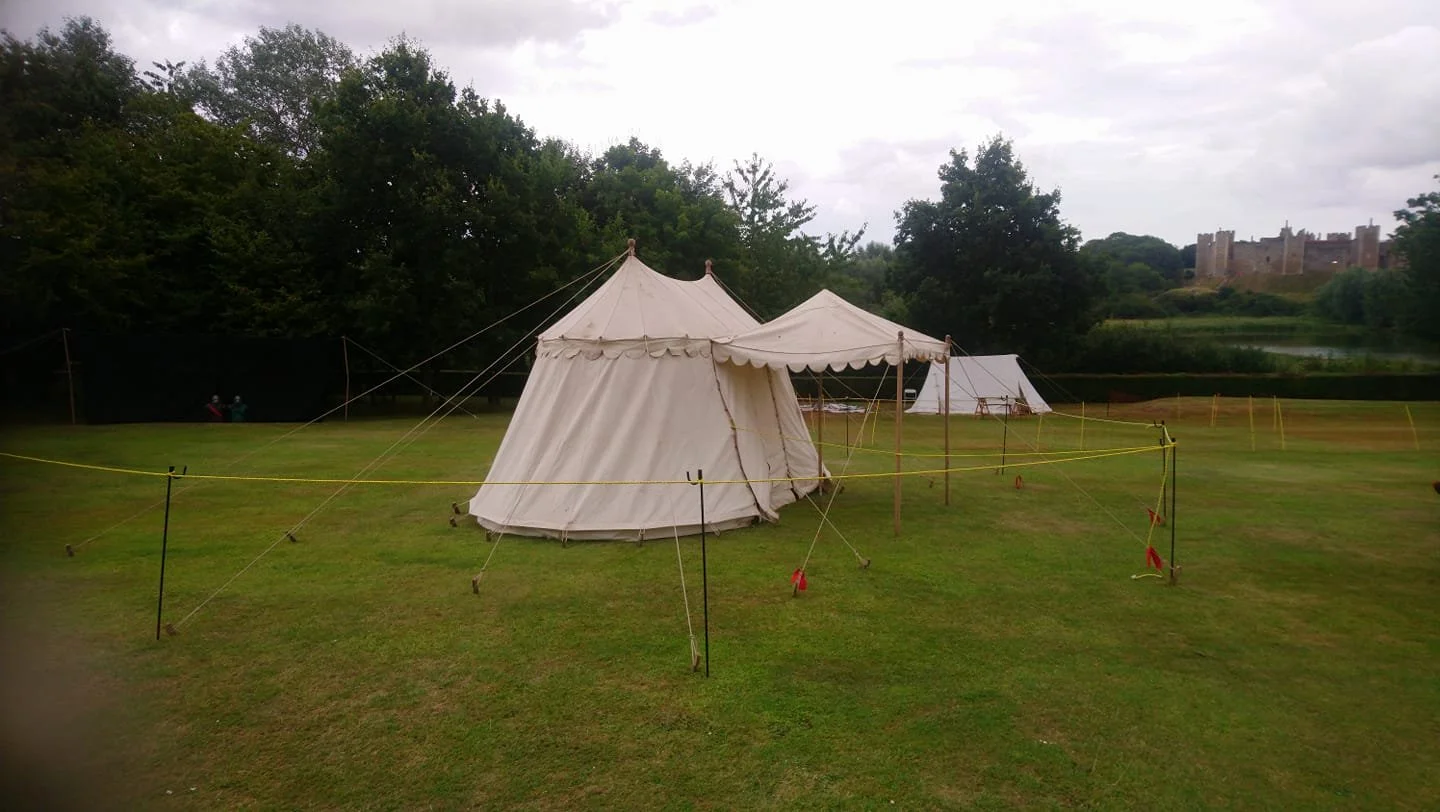 White tent at festival site