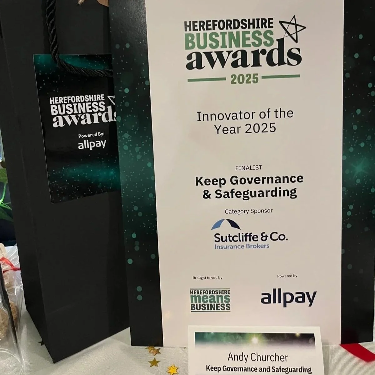 Keep Governance and Safeguarding, a finalist at the Hereford Business awards 2025