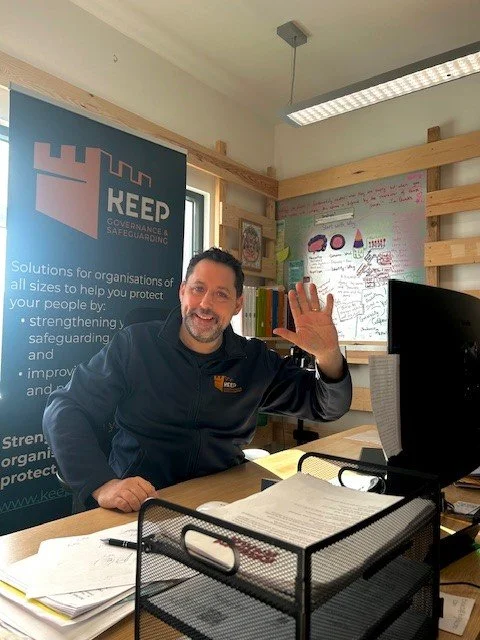 Andy Churcher in the office.