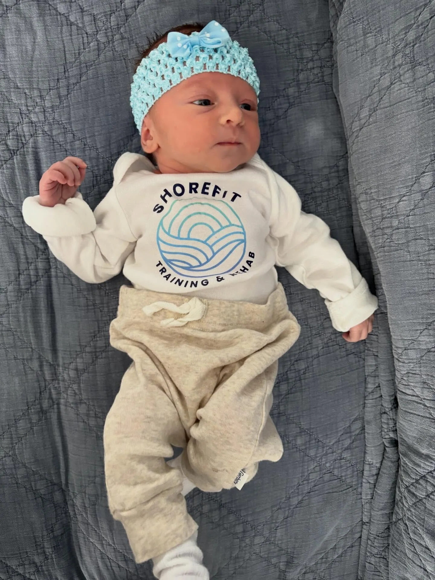 Introducing our newest and best looking team member Mila Joan Caravito!! 💙💙

Born 3.10.26 weighing 7lbs 6oz! Maggie, Mila and family are all happy and healthy. 

She&rsquo;s already rocking the uniform and will be starting orientation as soon as sh