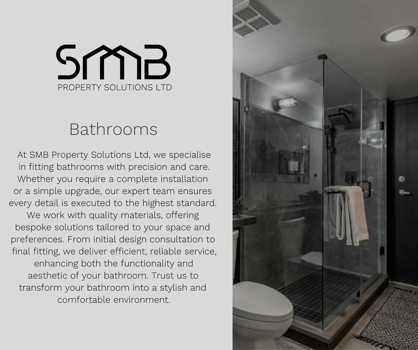 Are you thinking of replacing your bathroom? Or perhaps you have an awkward shaped en-suite that you would like to reorganise. Contact us today for a quote and we can discuss your options.

📧Email shane@smbpropertysolutionsltd.co.uk 

#bathrooms #ba