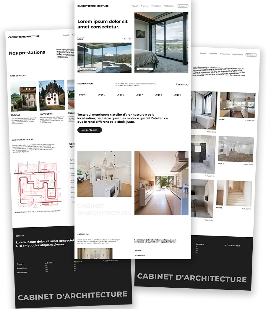 Conception site web portfolio architecture en Suisse