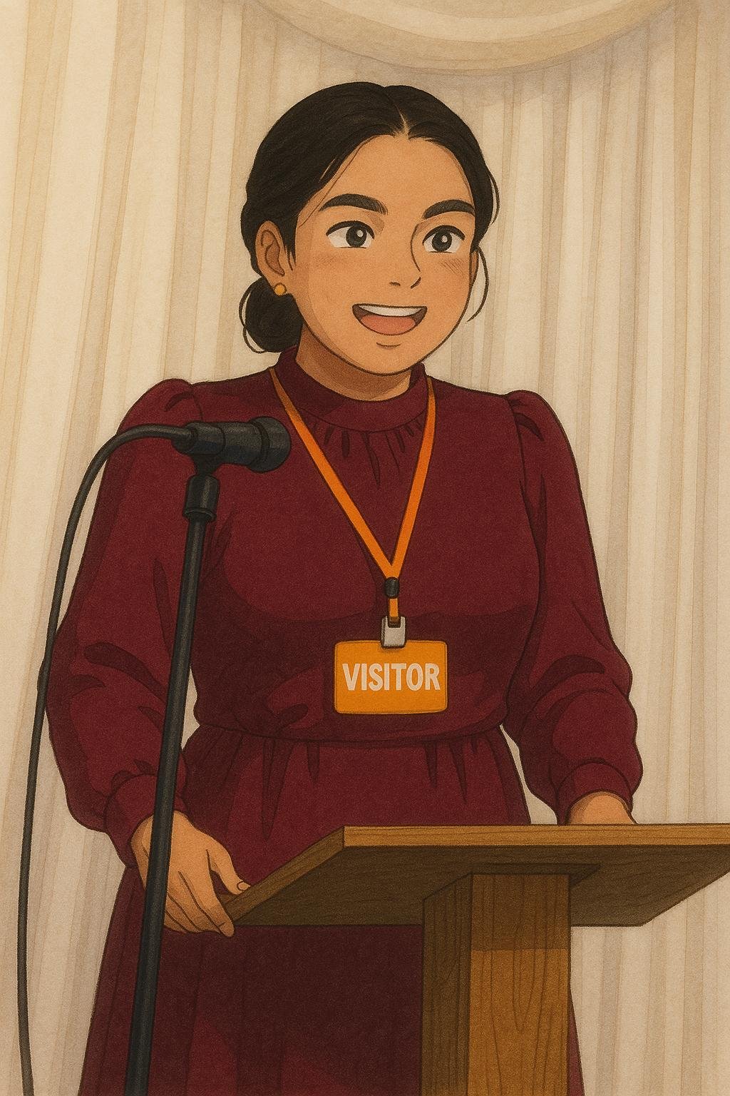 Umikan Giving A Speech At Parliament