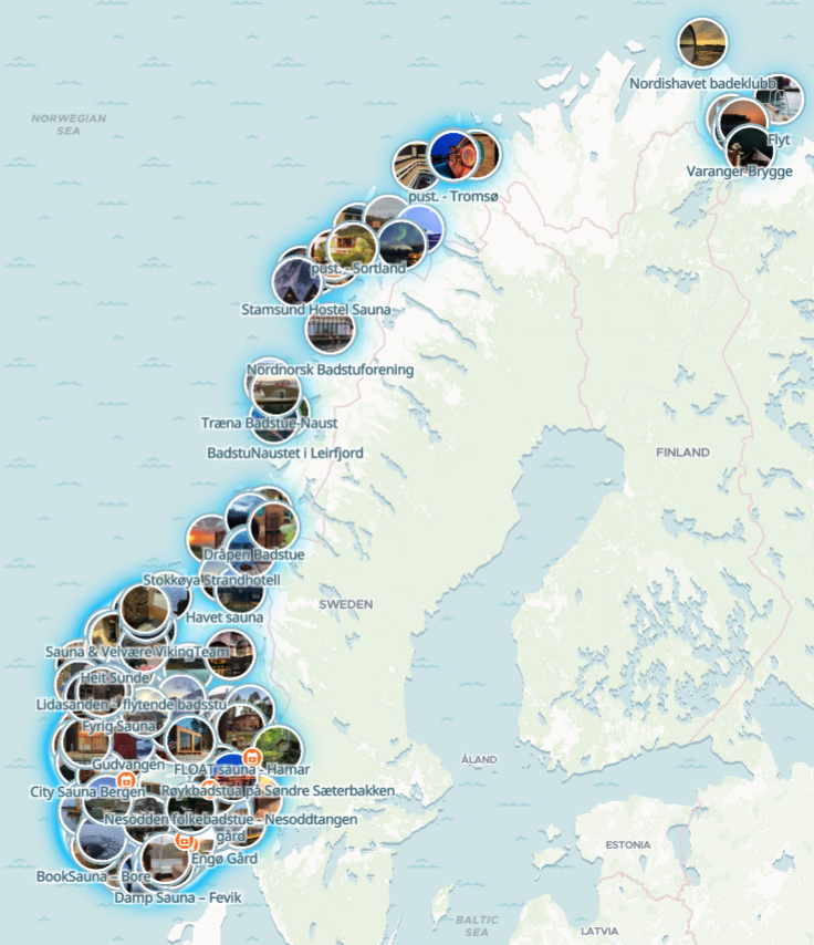 Discover Norway's saunas through the official Norwegian Sauna Map