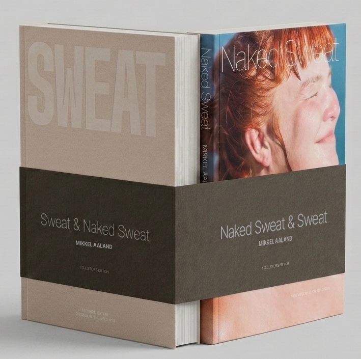 The covers of Mikkel Aaland's Naked Sweat and Sweat displayed together as a two-volume Collector's Edition