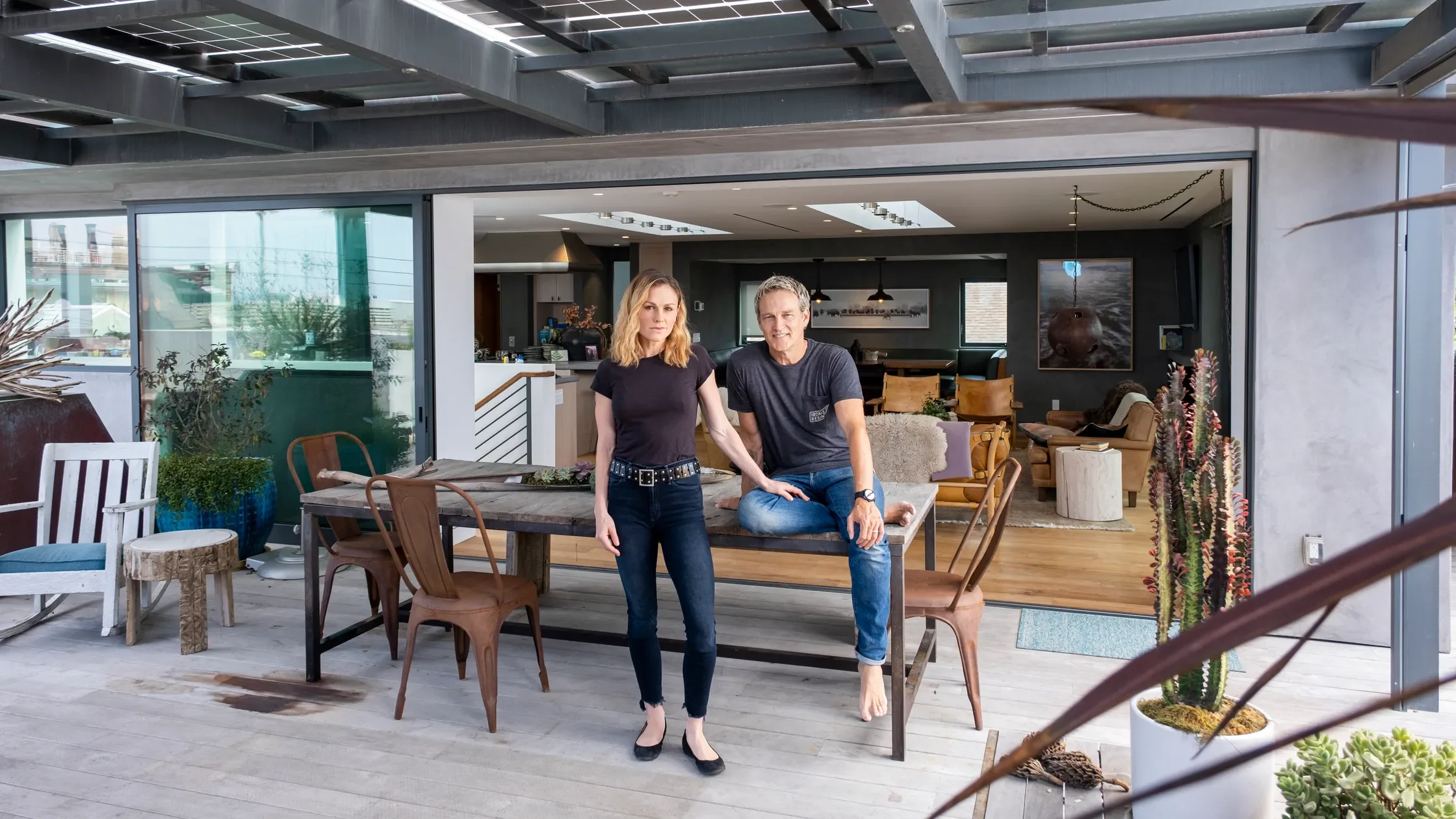 Inside Anna Paquin and Stephen Moyer’s Driftwood-Like L.A. Abode  ||  Architectural Digest