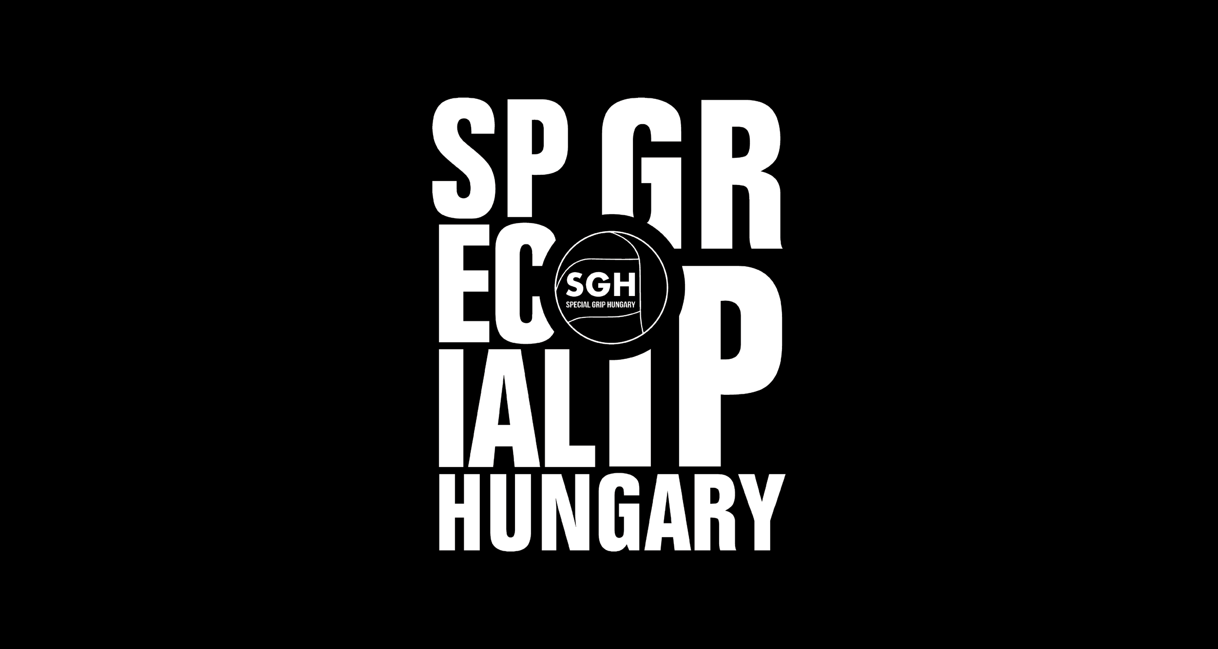 Black background with white text: 'SPORT', 'ECO', 'ALP', 'HUNGARY', and a circle logo with 'SGH' and 'SPECIAL GRIP HUNGARY' inside.