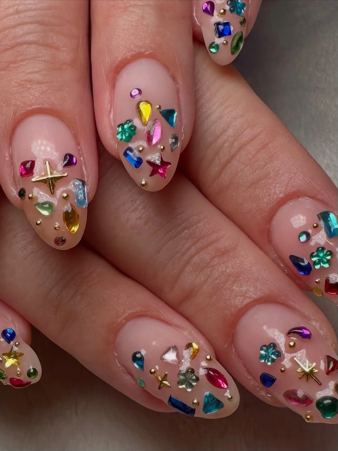 sparkle confetti party princess nails for Sarah 🥰