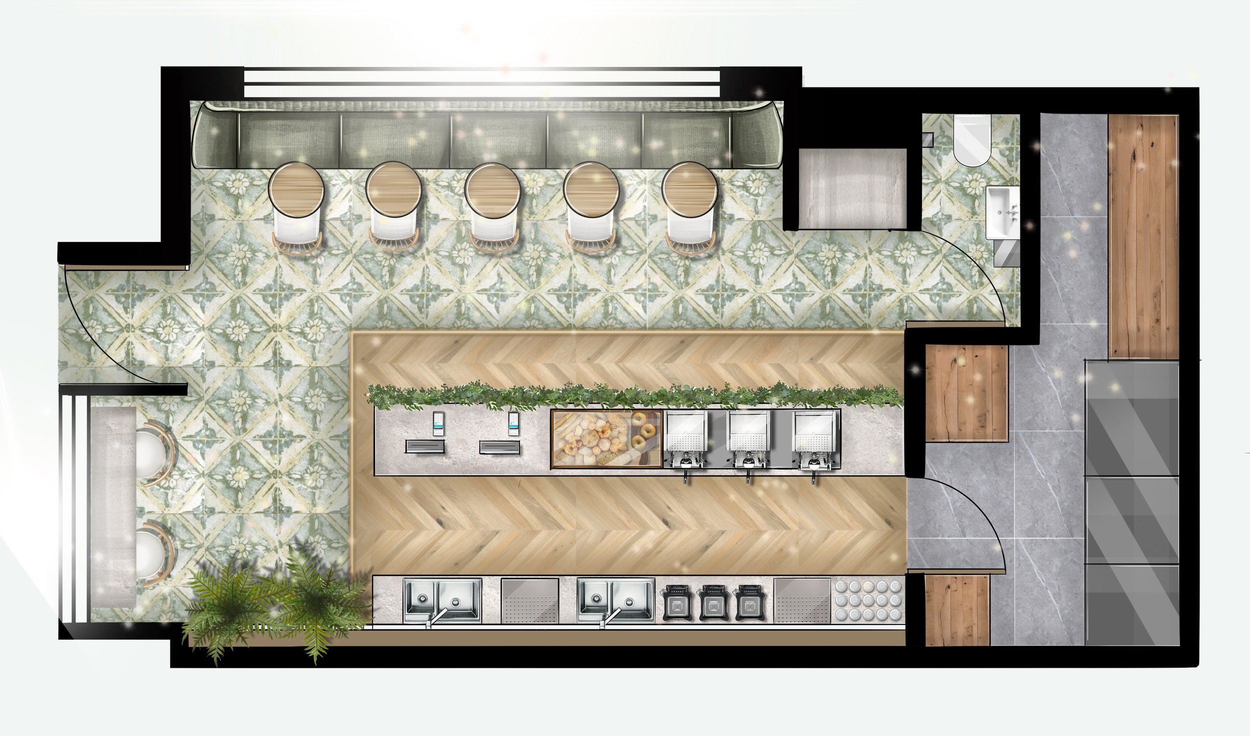 Floor Plan | Sketchup & Procreate