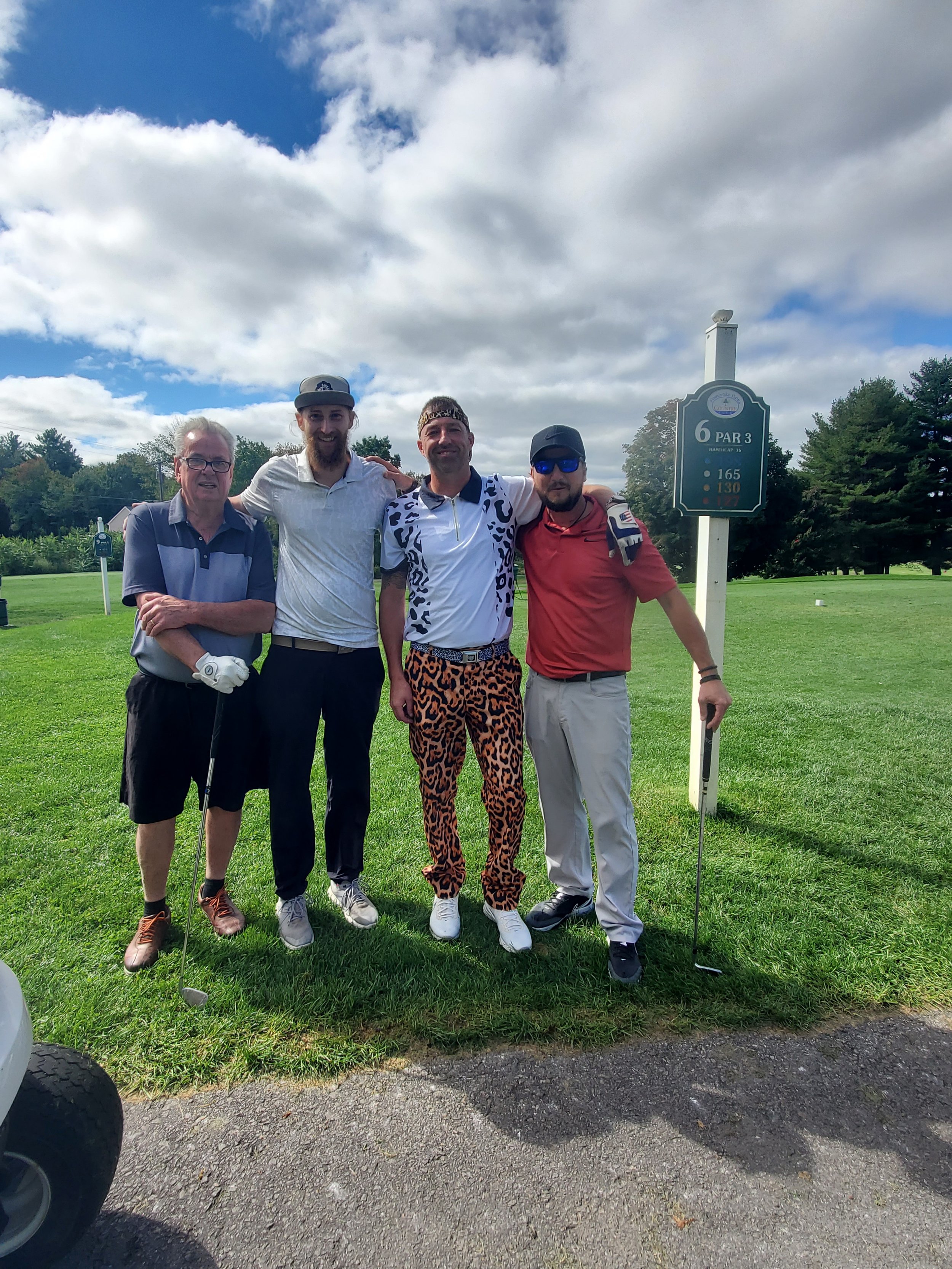 Golf sponsorship for non-profit fundraising that Oak Ridge Electrical LLC based in NH sponsored.