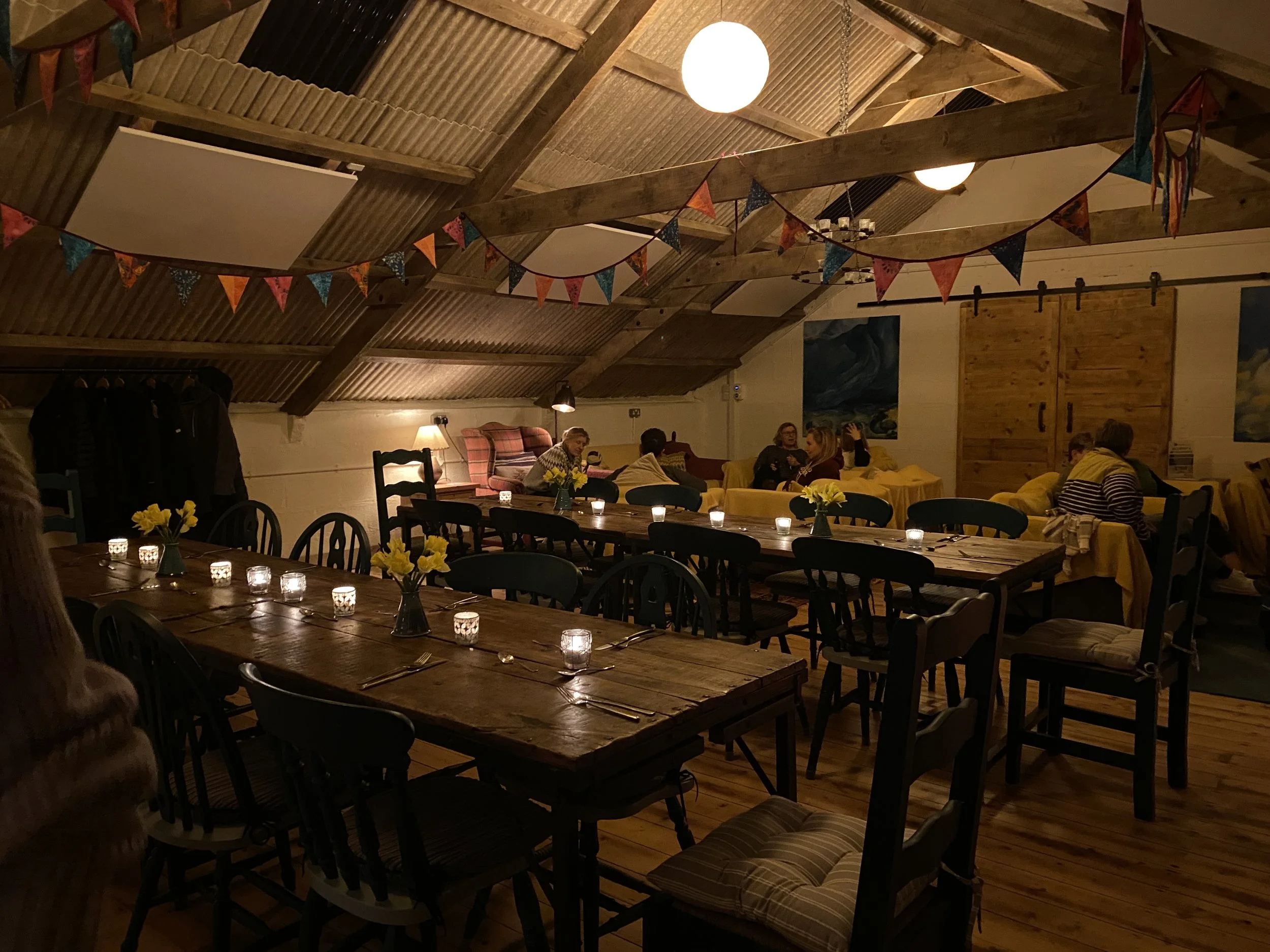 Hay Loft with candles ready for supper.jpeg