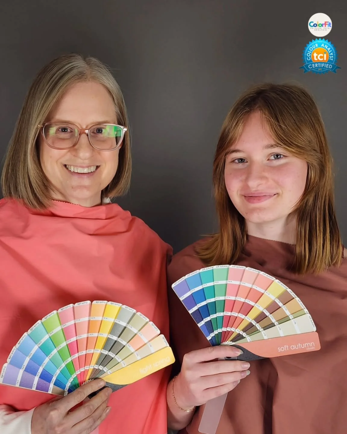 Gorgeous Mother/Daughter Warm-Neutral Duo ❤️

Both share the same undertone: warm-neutral but differ in their chroma and value. One needs lighter &amp; brighter while the other softer &amp; darker. 

Two completely different palettes but both perfect