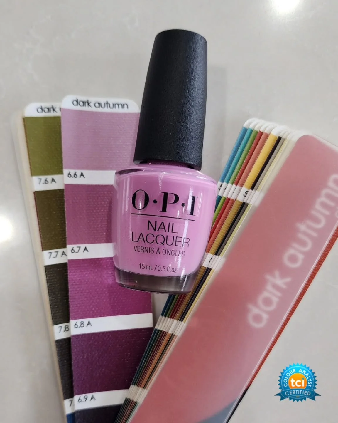 I have always loved a nail color that contrasts with what I am wearing...but I also don't want it to clash!

When I pull my nail color from my DA color palette I can get the best of both worlds-

Color contrast &amp; Color harmony at the same time. M