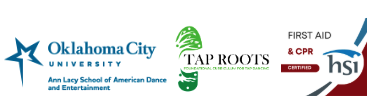 Logos of Oklahoma City, TAP Roots, First Aid & CPR, and HSI