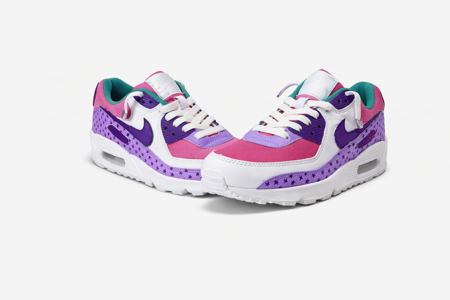 Custom Nike Air Max – Pink & Purple Star Design