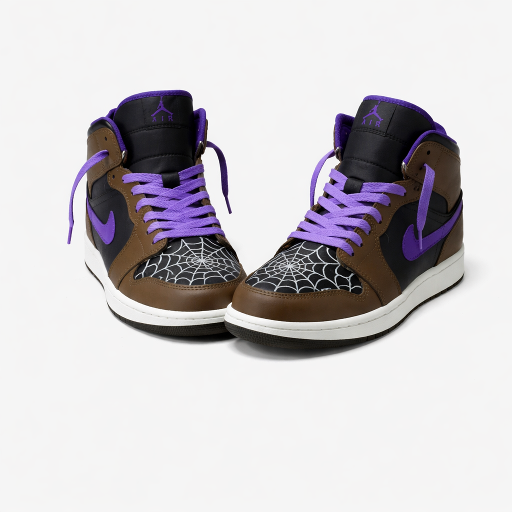 Custom Air Jordan 1 – Spider Web Design