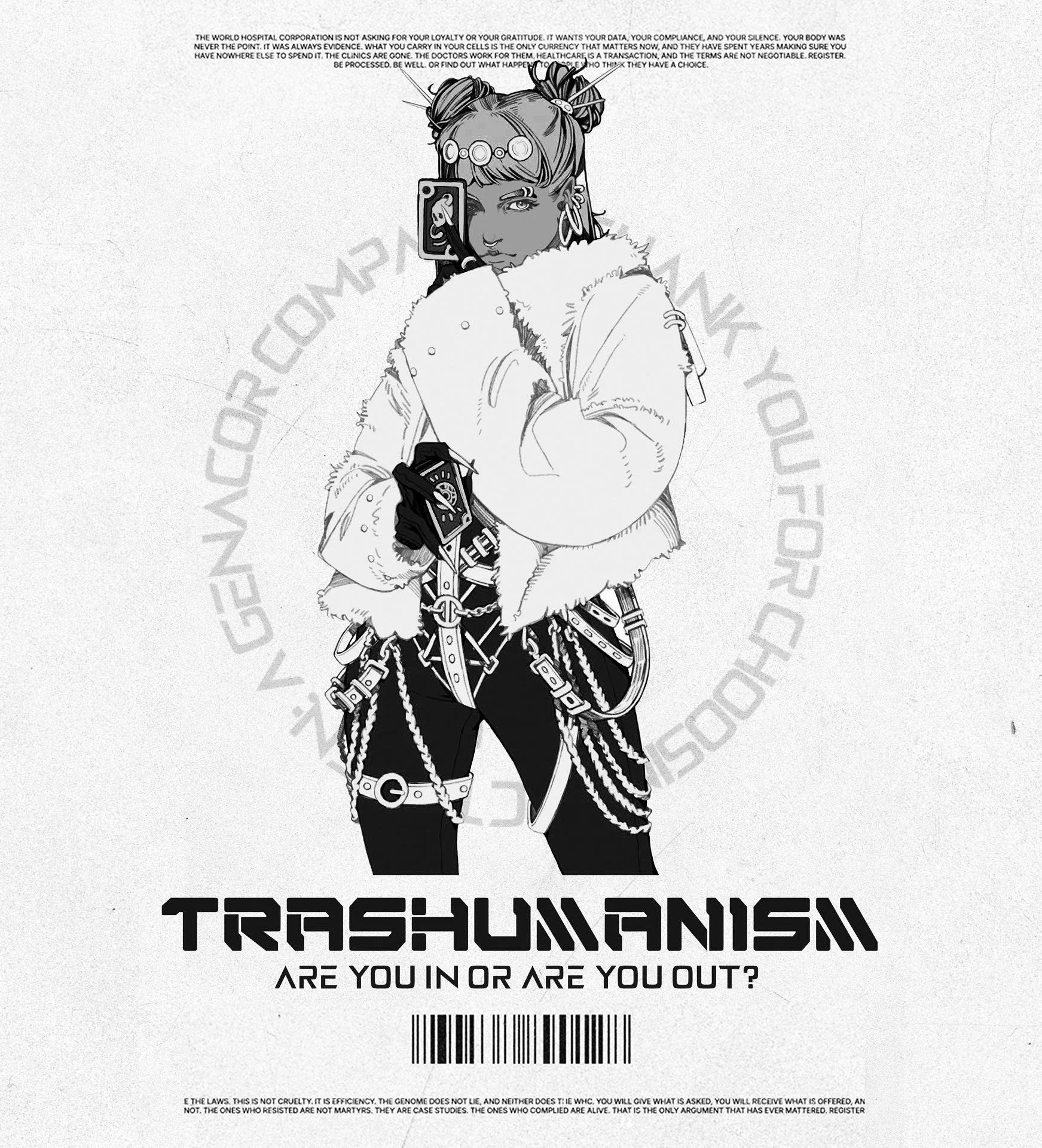 Trashumanism TTRPG Quickstart Character Fox