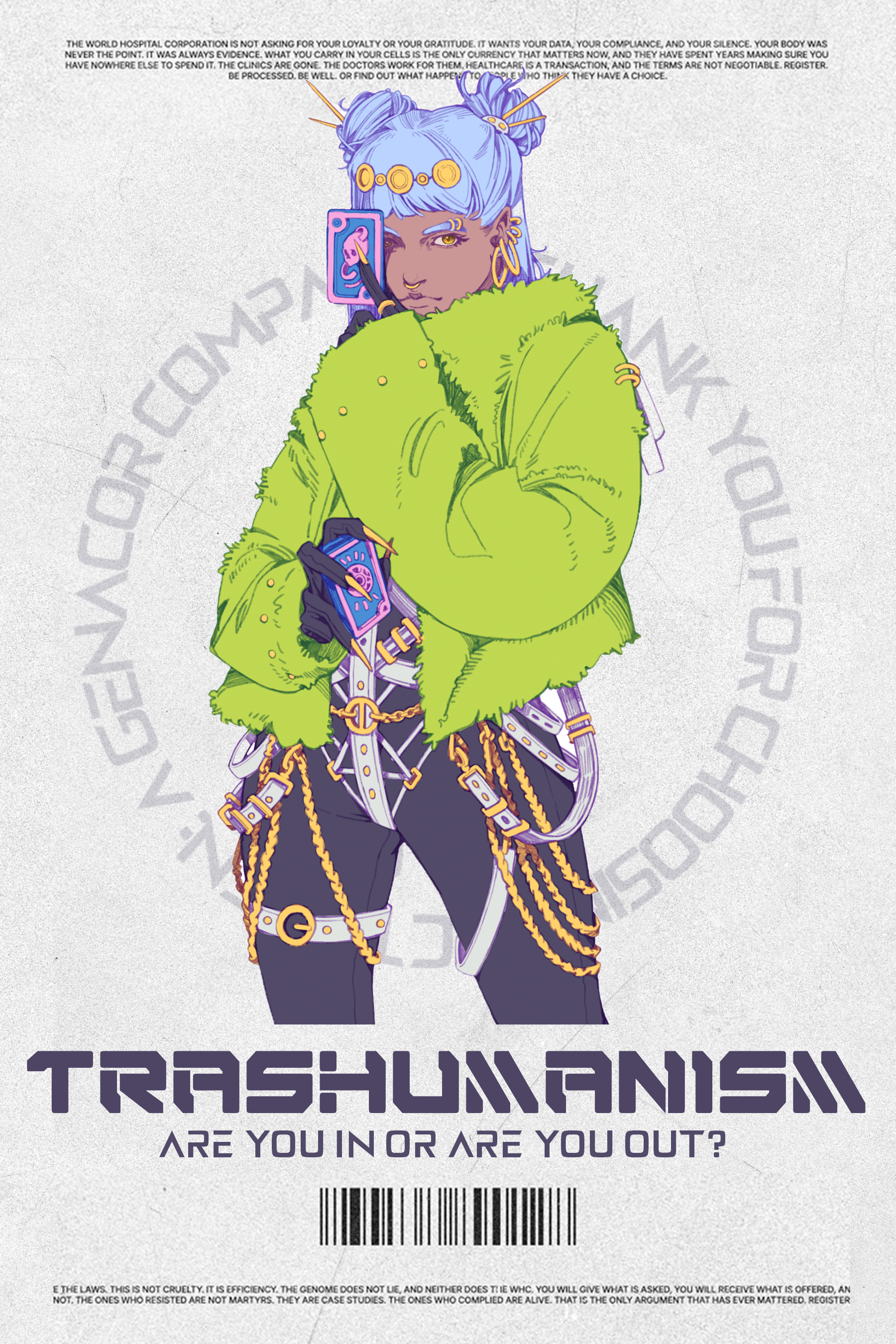 Trashumanism TTRPG Quickstart Character Fox