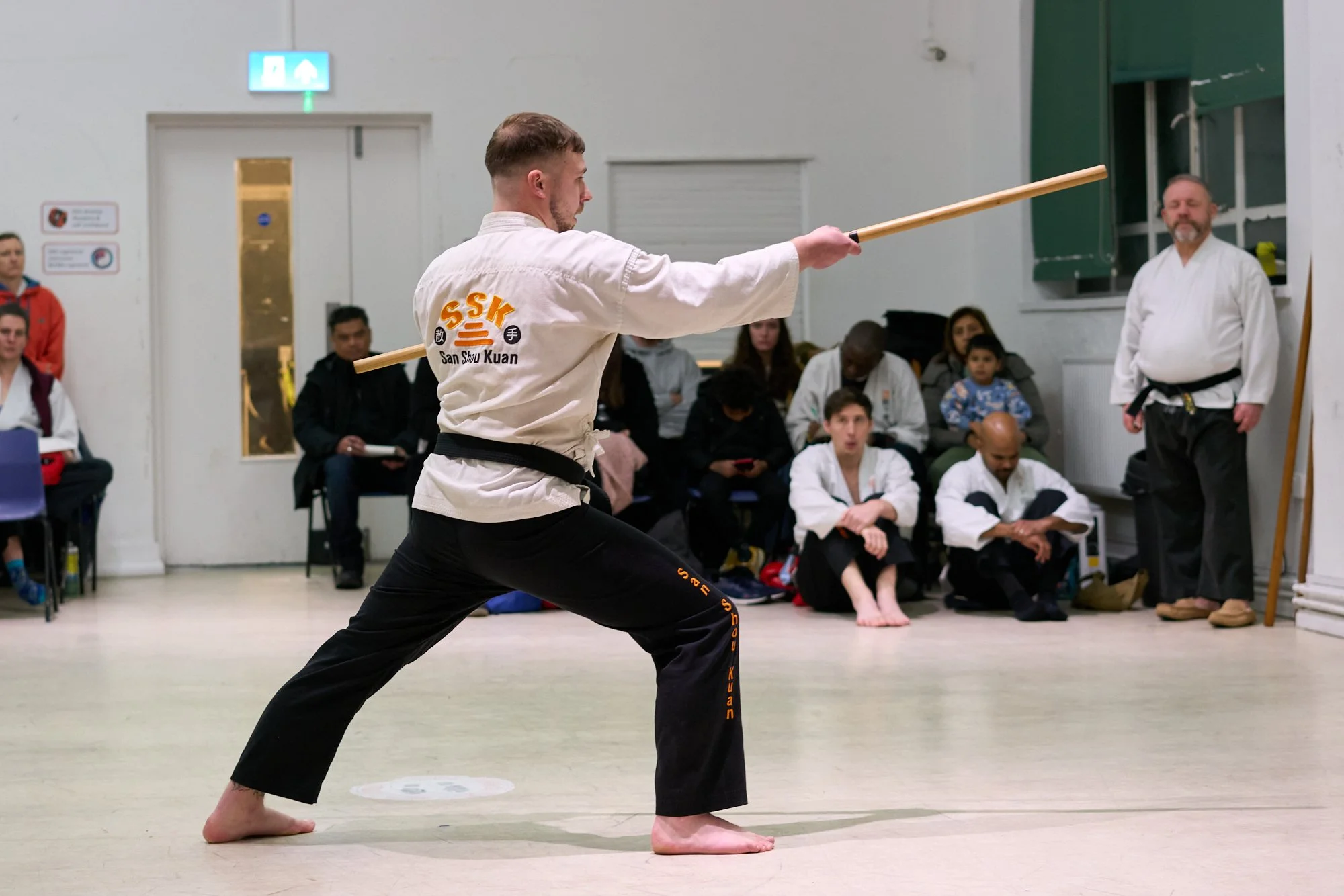 Candidate performing a part of his Stick form
