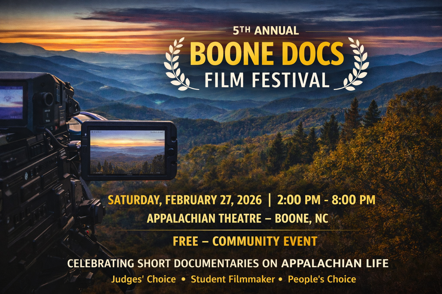 5th Annual Boone Docs Film Festival
