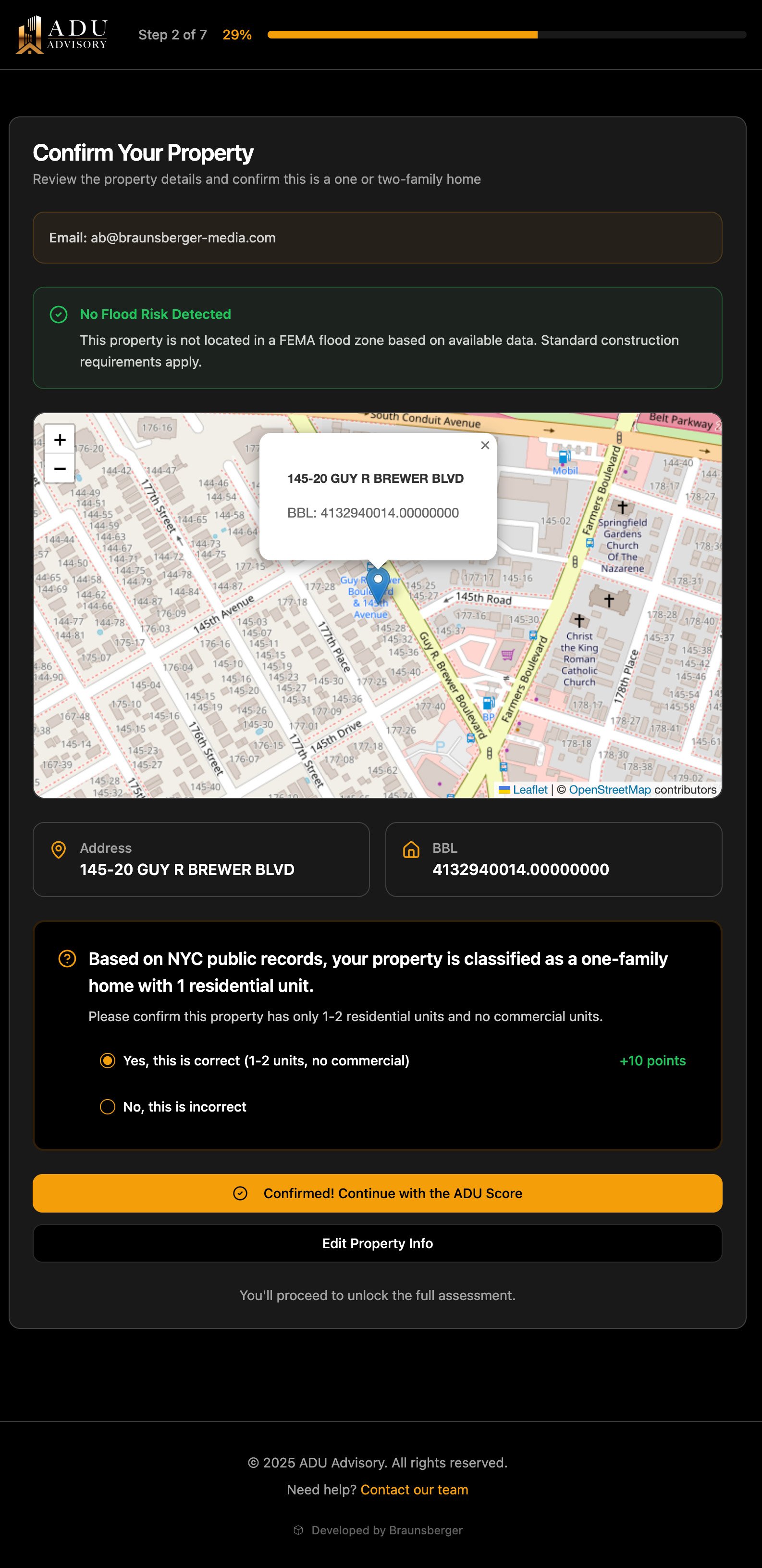 ADU Eligibility Checker / Score