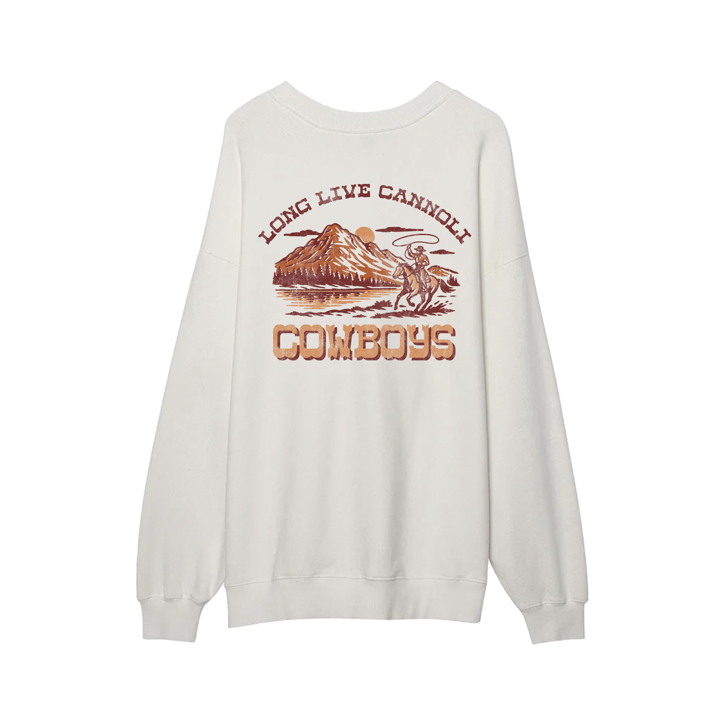 Long Live Cannoli Cowboys in Vintage White