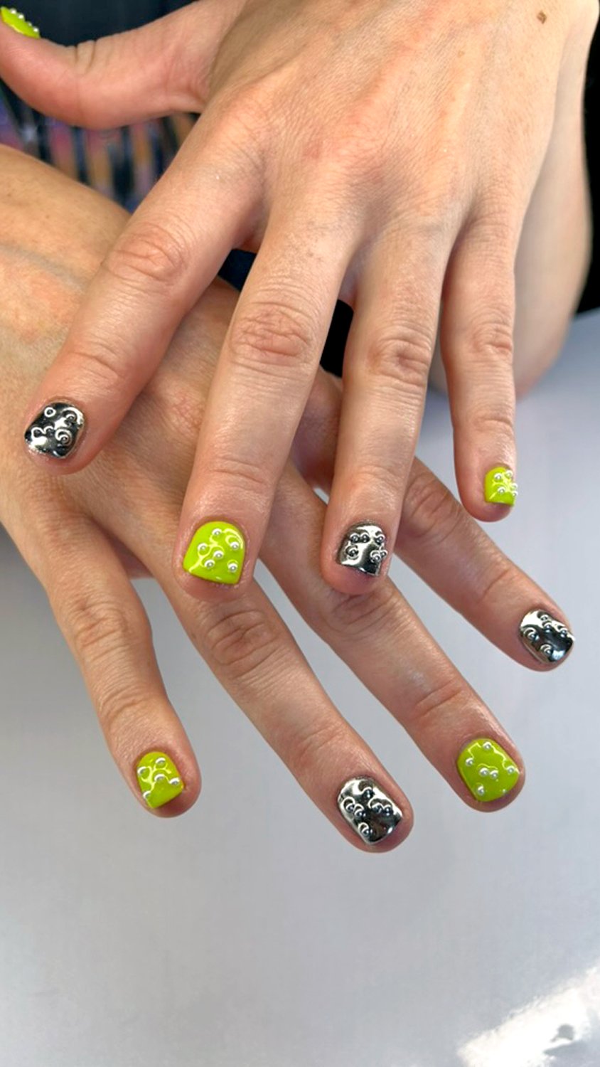 Nails-from-06.13 Crhome and Yellow with pearls.jpeg