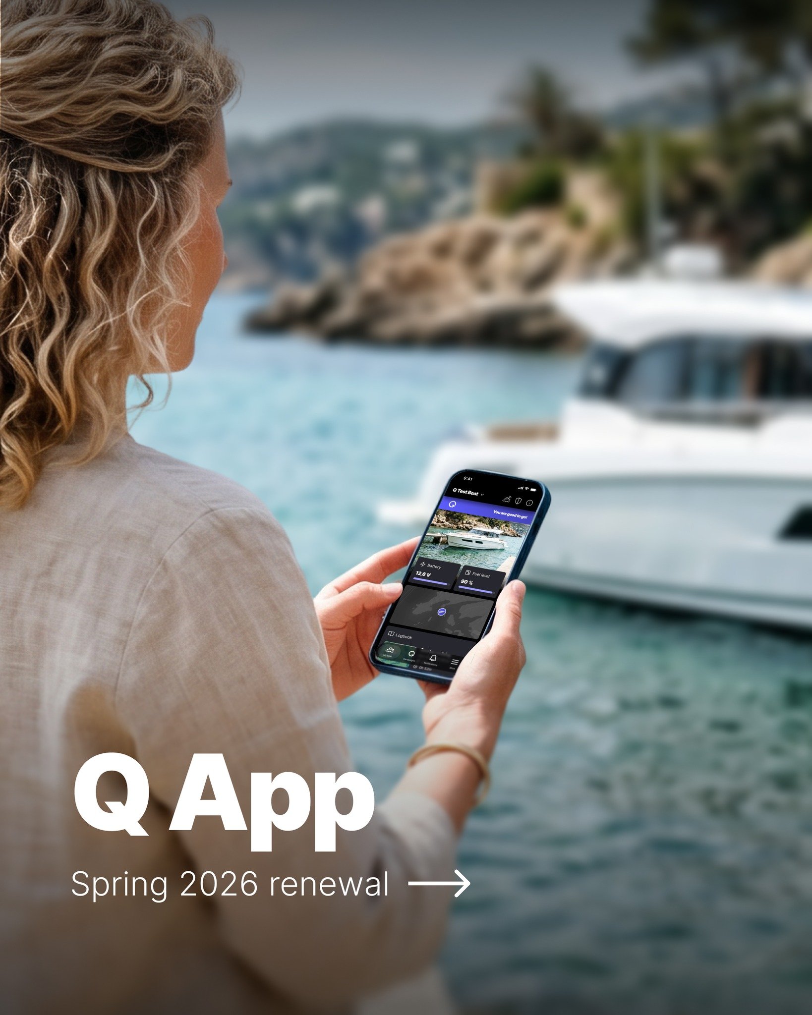 This spring, the Q App has been completely renewed. 

A new look, a redesigned home page, clearer Q Guard alerts, battery voltage data now available to all users, improved Q Connected views and much more. Every part of the app has been rethought to m
