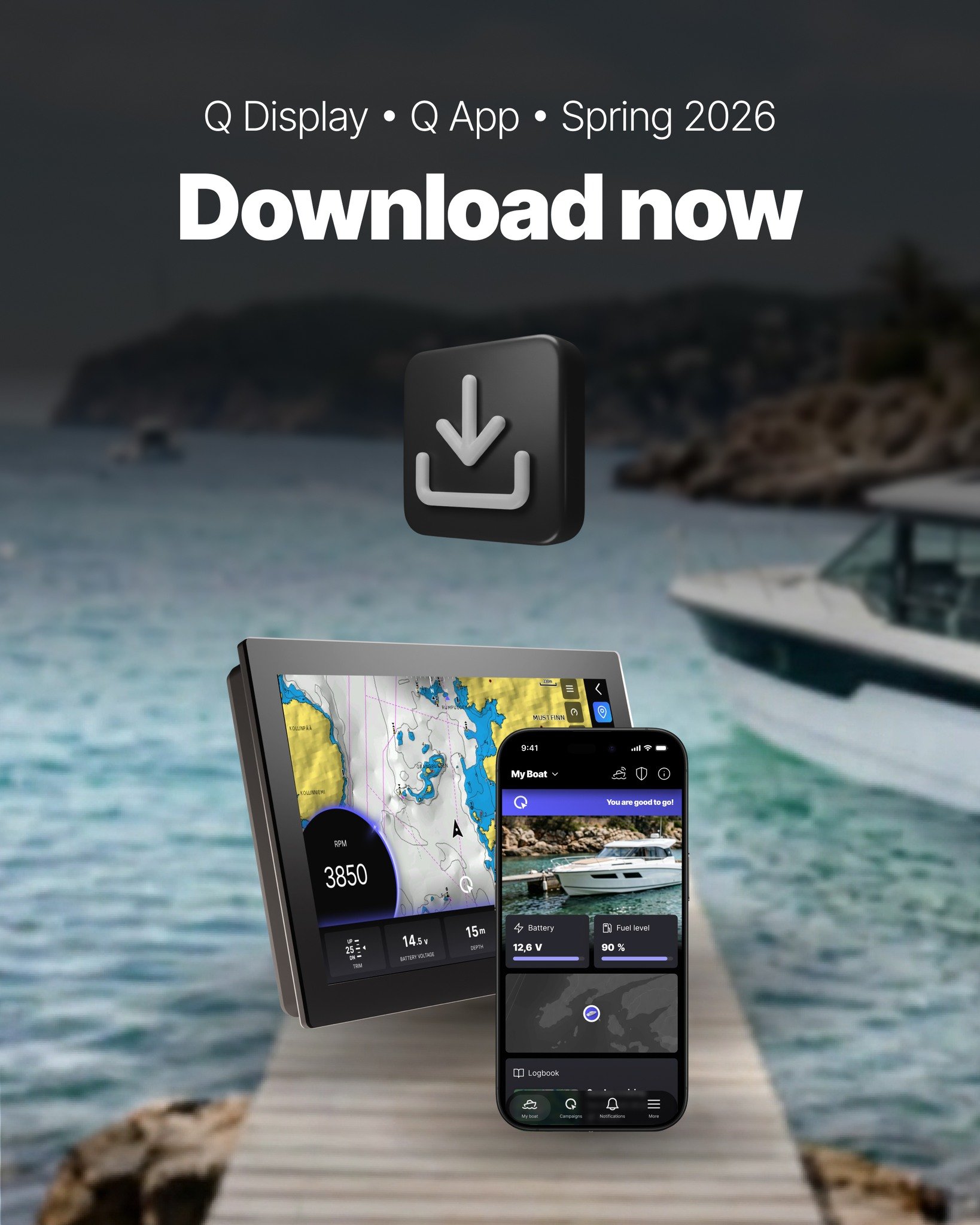 The spring 2026 updates are out! 

Q App: Downloads available in the app stores

Q Display: Connect your Q Display to the internet by activating Q Connected or by connecting the display to external internet connection, such as mobile hotspot. The dis