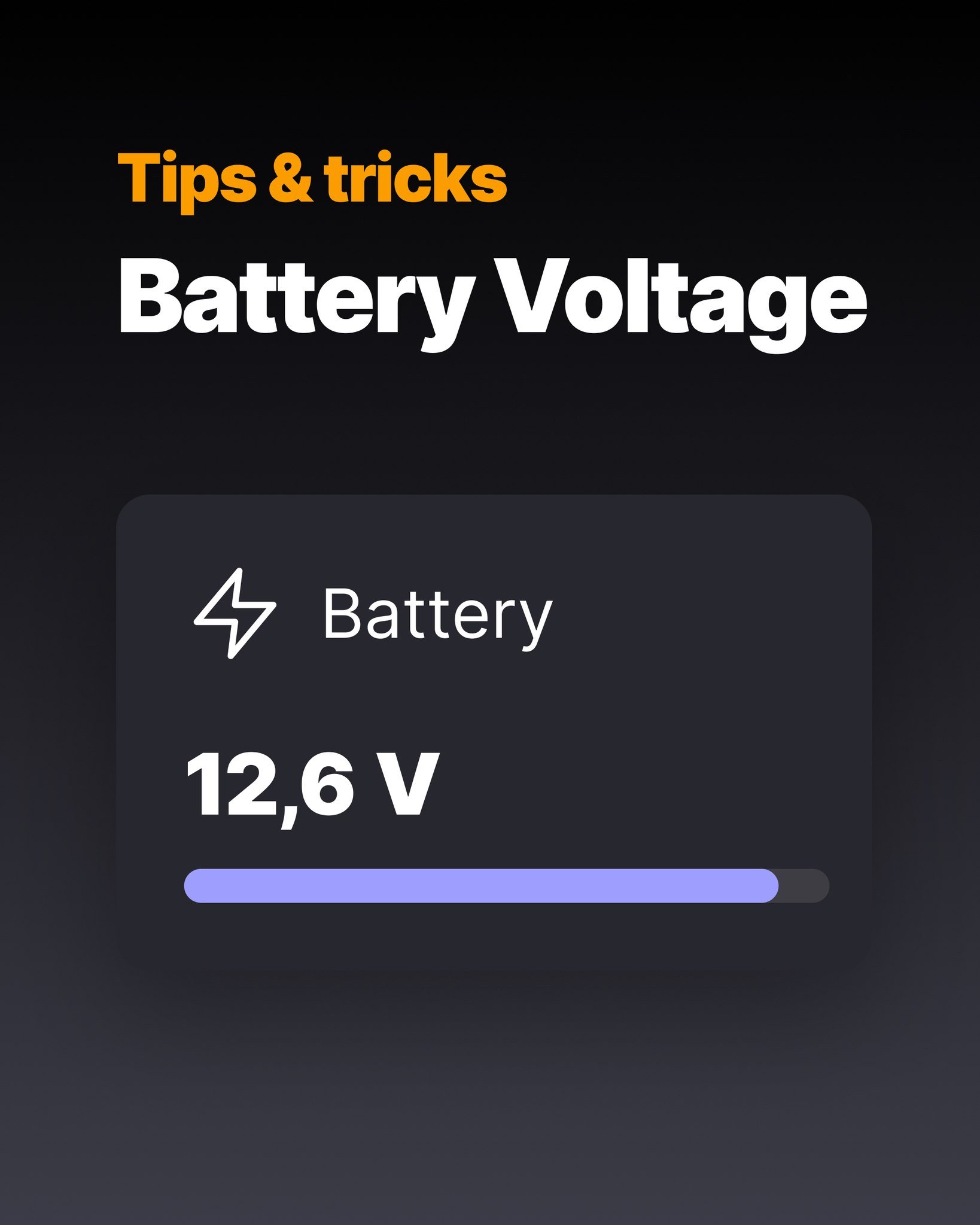 Tips &amp; tricks: All you need to know about battery voltage

With the latest updates, all latest-generation Q Display users can now see battery voltage directly in the Q App. If you haven't checked yet, update your Q Display and open the Q App - it