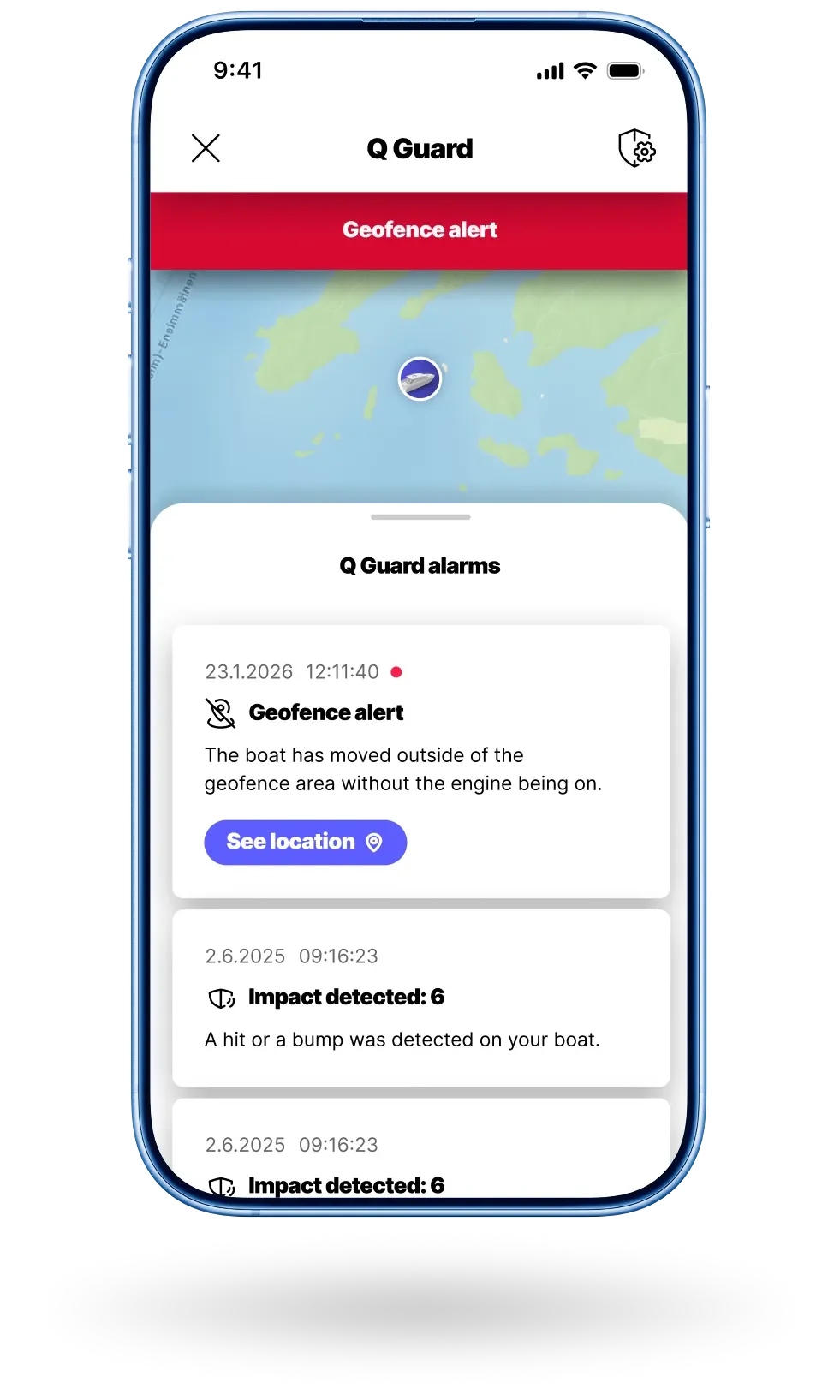 Image of Q App Guard screen