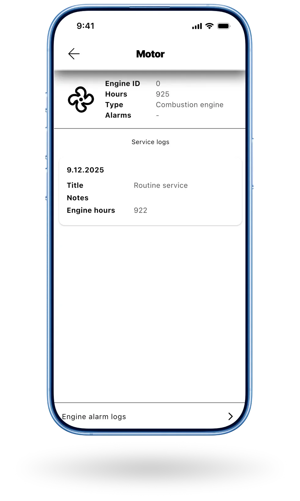 Image of Q App engine screen