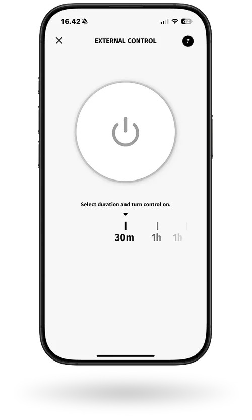 Image of remote controlling view of Q App