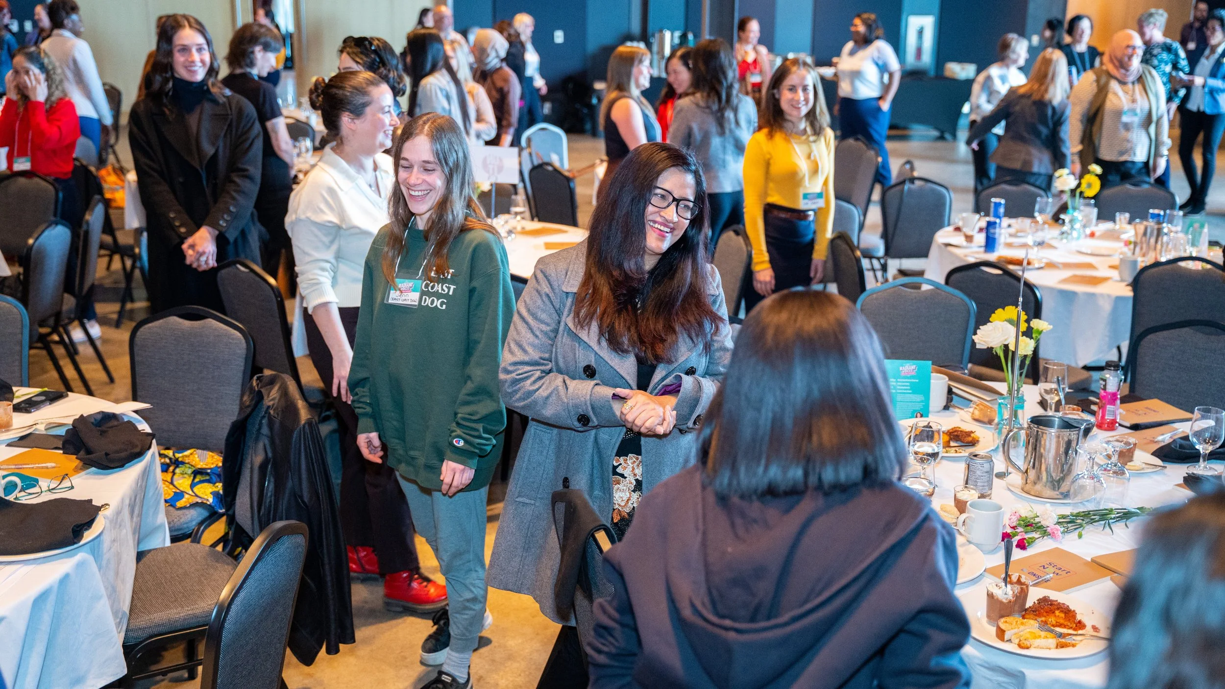 Picture of women connecting at our first Radiant Voices