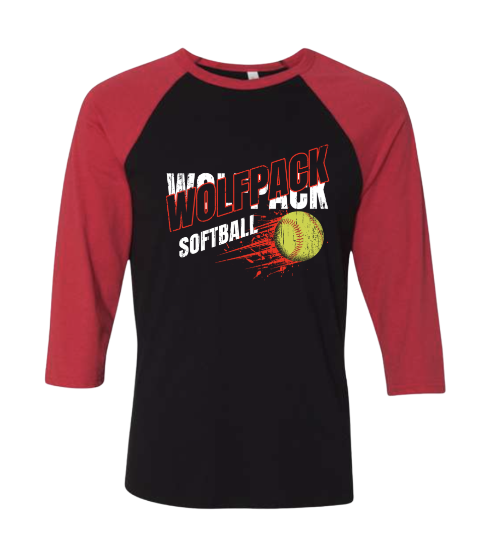 Wolfpack Softball- Grunge Style