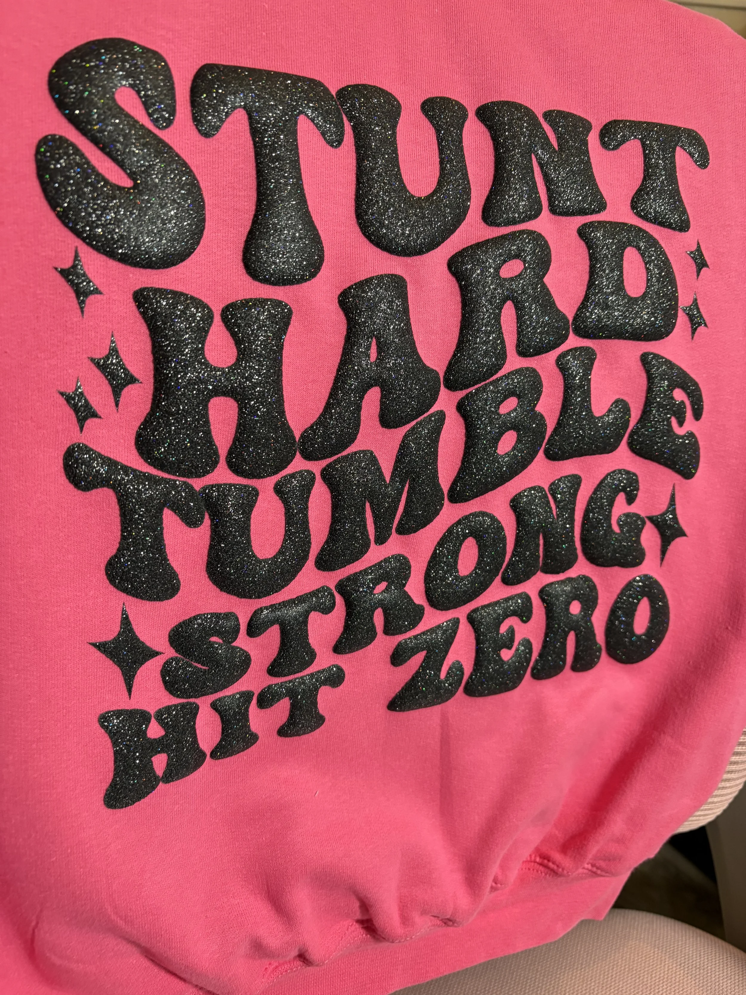 Stunt Hard. Tumble Strong.  Hit Zero. -Puffy Lettering