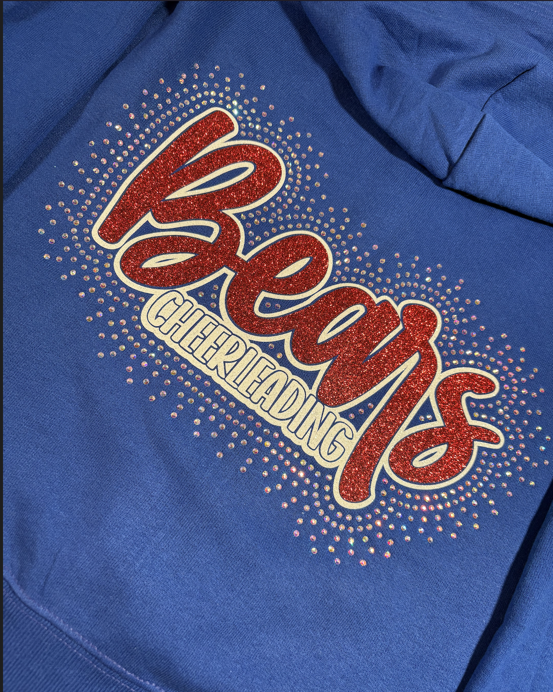 Bears Rhinestone Warm Up Zip Up Sweatshirt