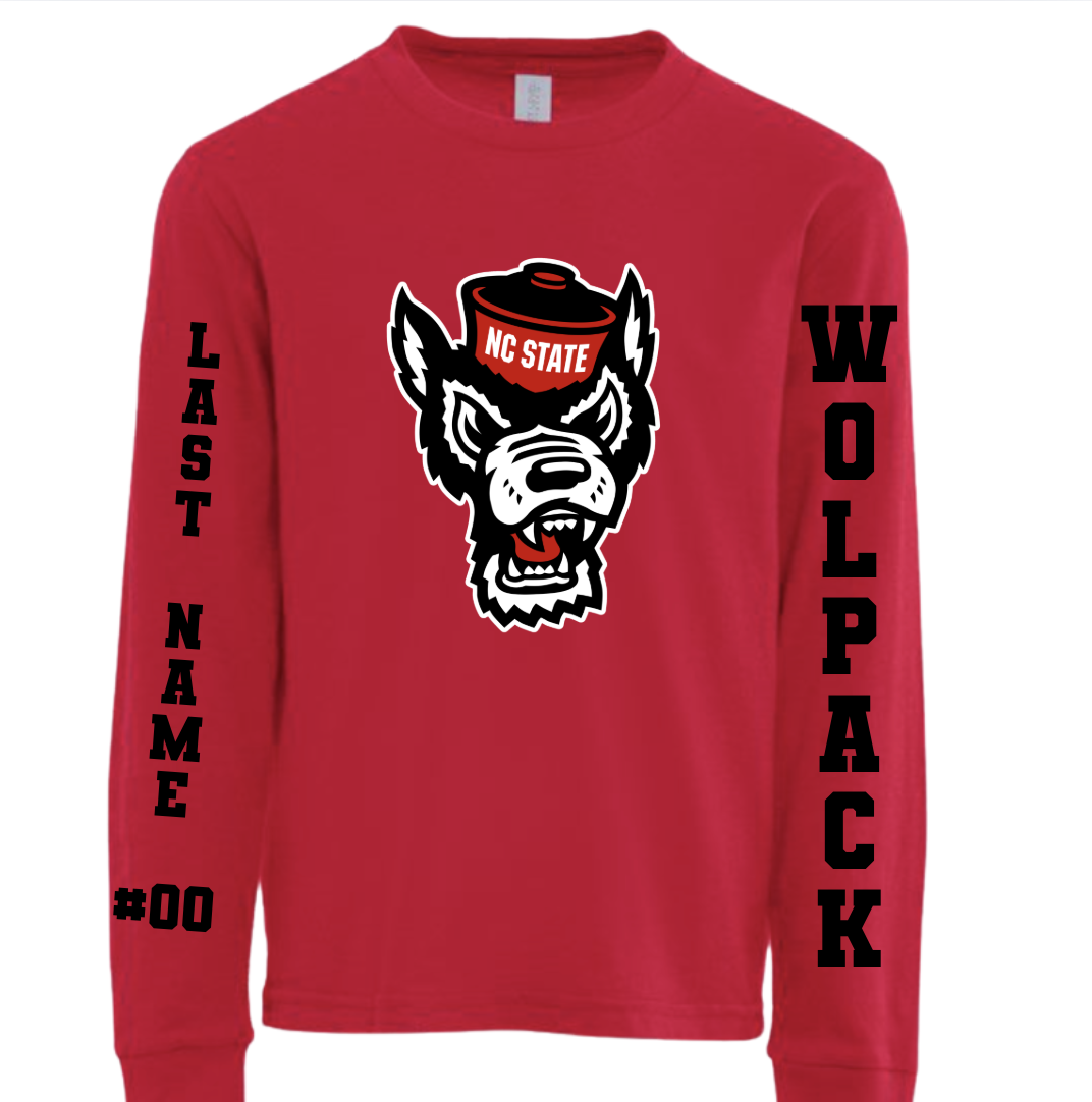 Wolfpack Mascot Long Sleeve Shirt