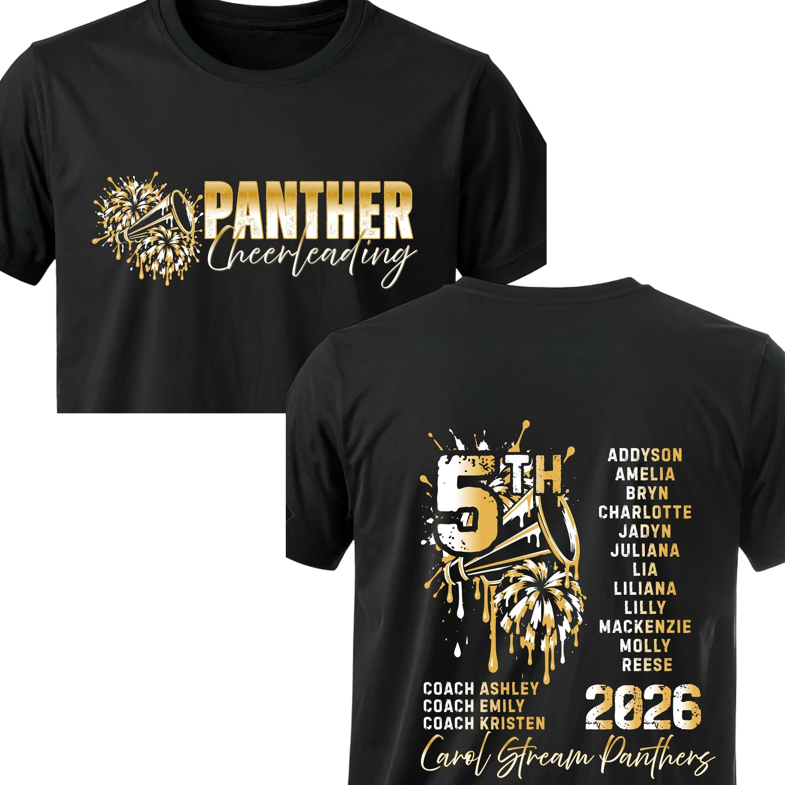 5th Grade Panther Cheerleading Roster