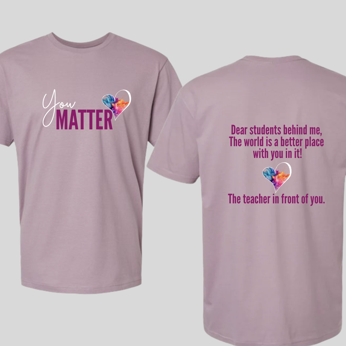 You Matter With Heart - Stratford Middle School Teacher Shirt