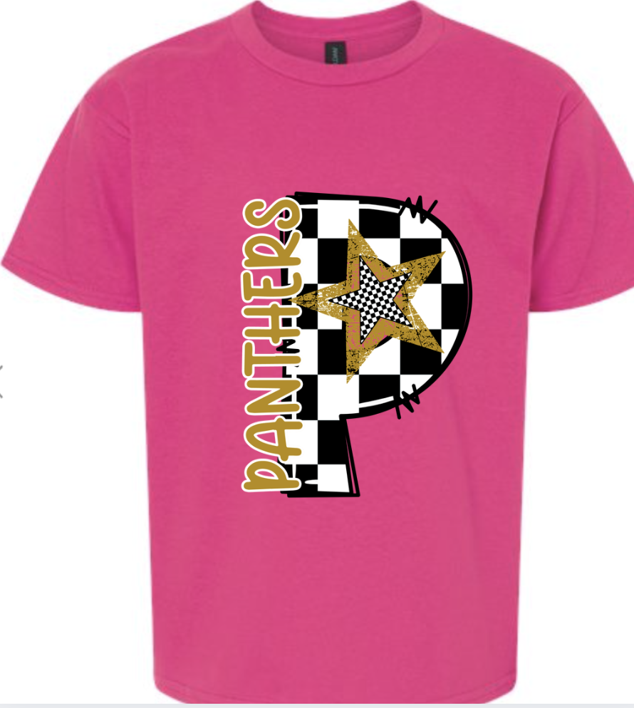 Checkered P - Panthers