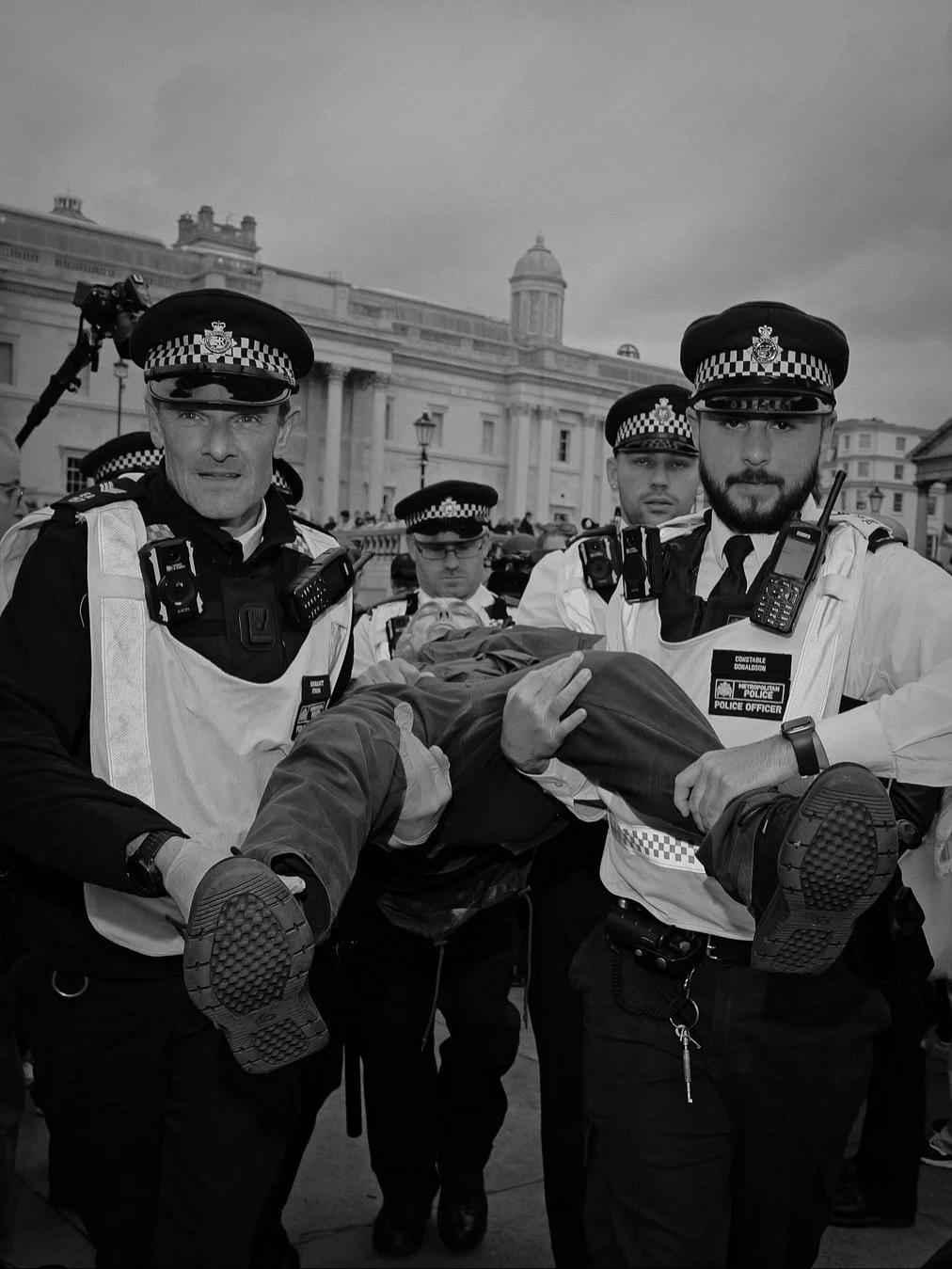 Trafalgar Square, London | 4 October 2025
-
Just some of the 488 arrests of peaceful protestors &mdash; aged 18 to 89 &mdash; for holding handwritten signs. 
-
#london #londonprotest #protestphotography #protestphotographer #documentaryphotographer #